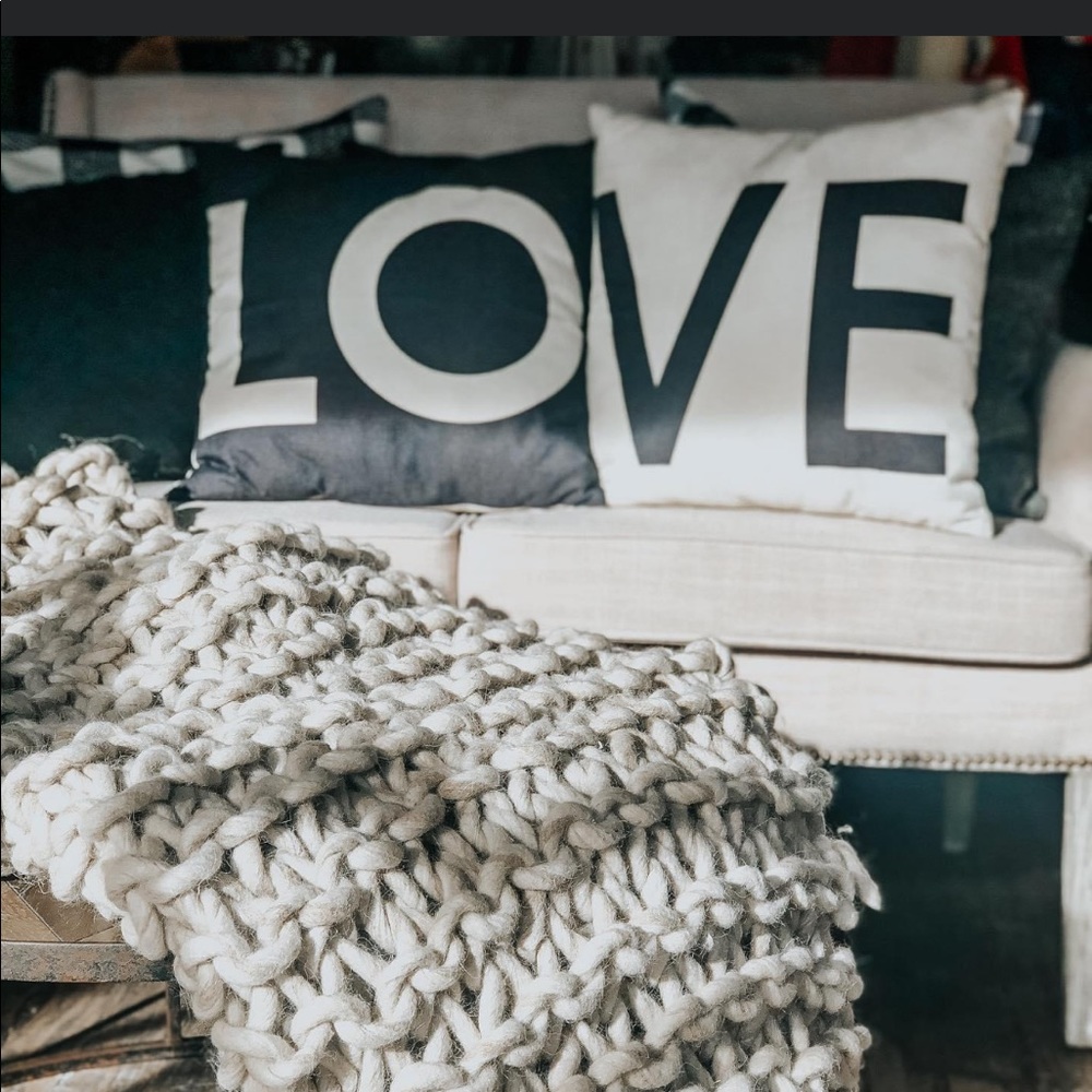 “LOVE” Accent Pillow Cases - Picture 1 of 8